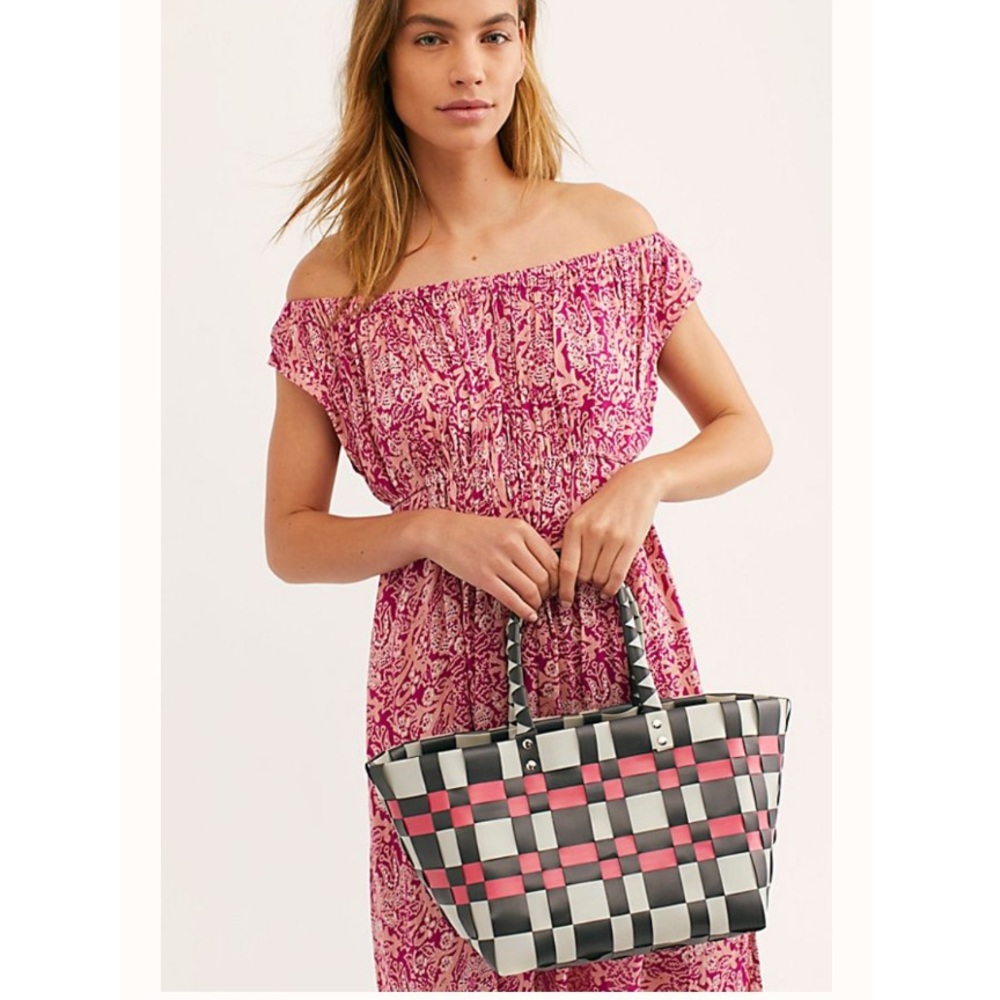 Free People Summer Please Woven Tote NWOT